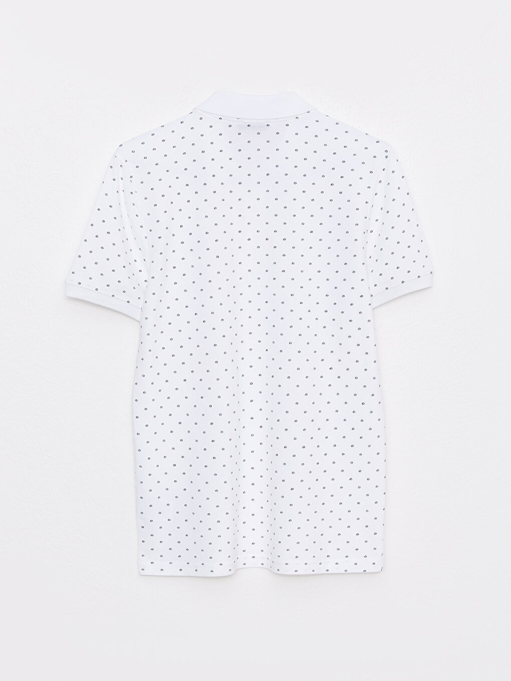 Polo Neck Short Sleeve Patterned Pique Men's T-Shirt-5