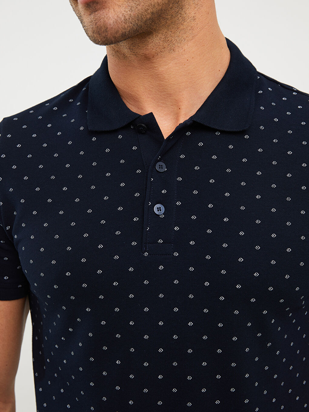 LCWAIKIKI Classic Polo Neck Short Sleeve Patterned Pique Men's T-Shirt -S2DJ51Z8-RFH