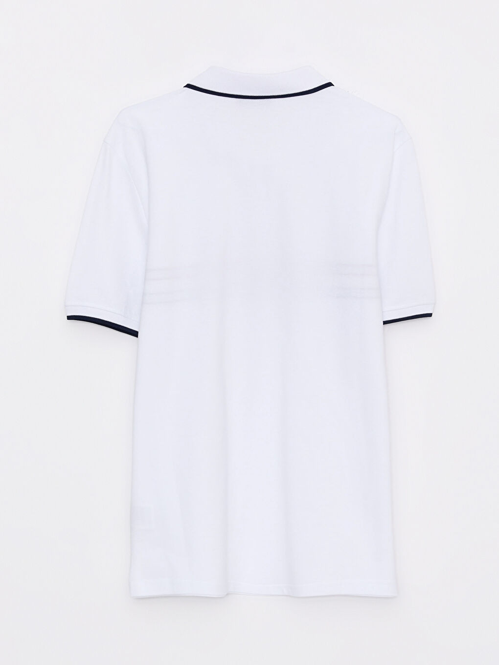 Ерлерге арналған жолақты пике қысқа жең поло жағалы футболка-6