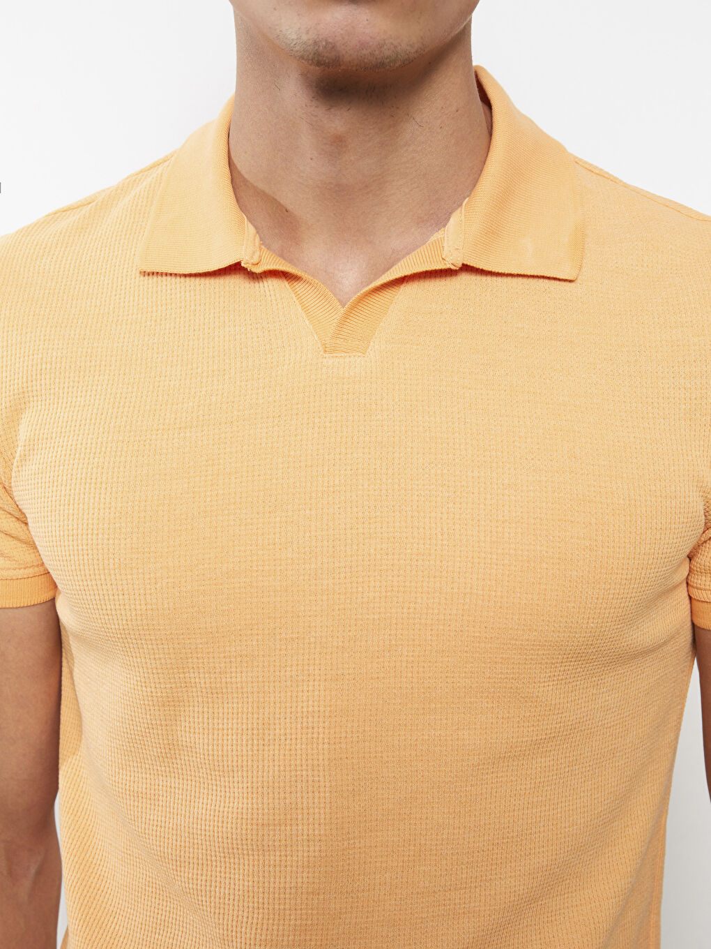 تيشيرت ياقة بولو كم قصير للرجال-3