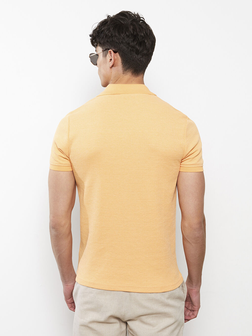 تيشيرت ياقة بولو كم قصير للرجال-4