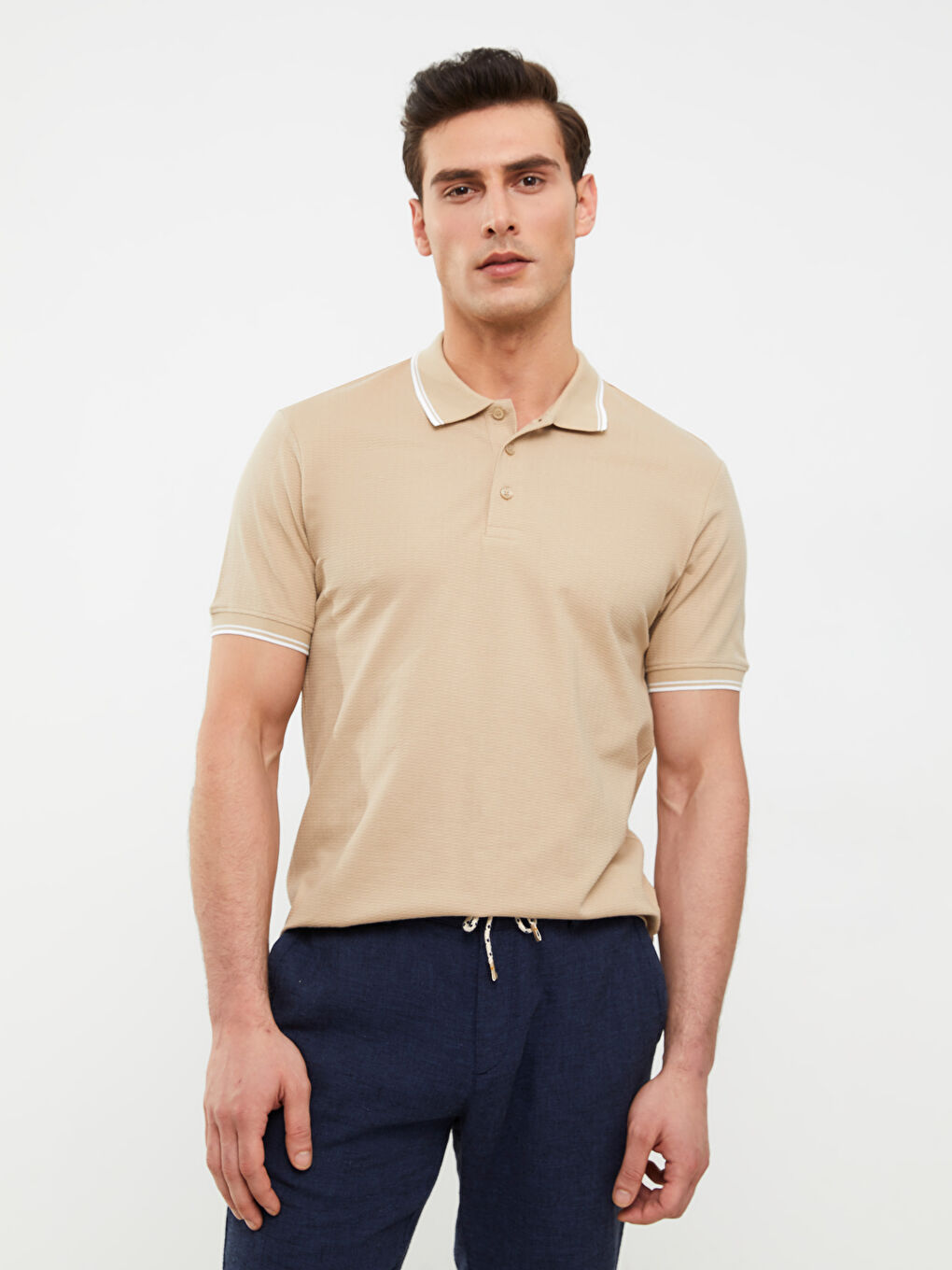 SOUTHBLUE Polo Neck Short Sleeve Men's T-Shirt -S2DJ77Z8-GHR