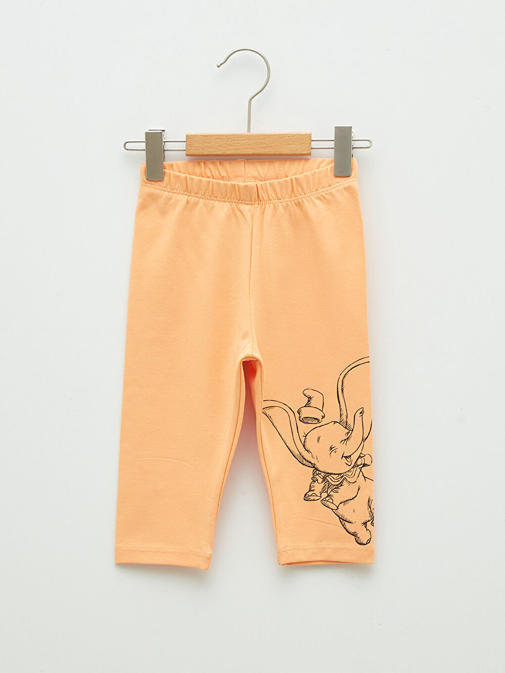 LCW baby Crew Neck Short Sleeve Dumbo Printed Cotton Baby Girl T-Shirt and Shorts 2-Pack Set -S2DK21Z1-FES