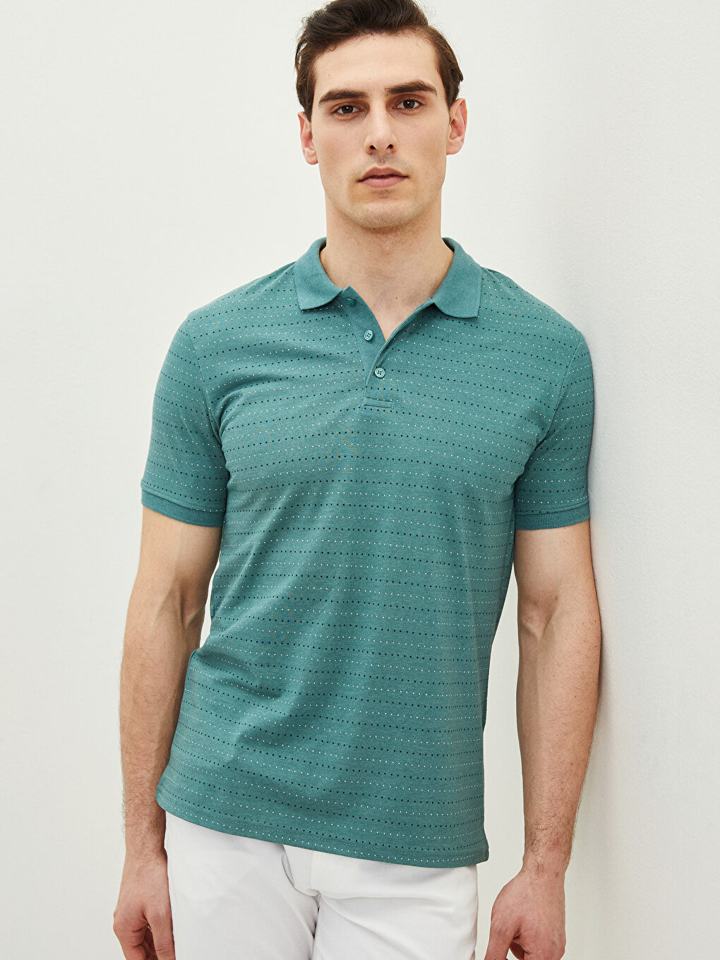 Turuncu Polo Yaka Kısa Kollu Pike Erkek Tişört