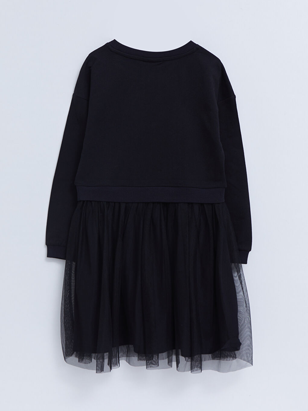 LCW Kids Crew Neck Printed Long Sleeve Girls' Dress -S2DK27Z4-CVL