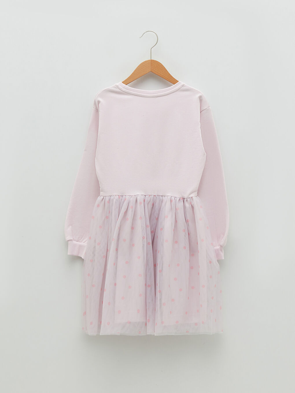 LCW Kids Crew Neck Embroidery Detailed Long Sleeve Girl Dress -S2DK30Z4-FYE