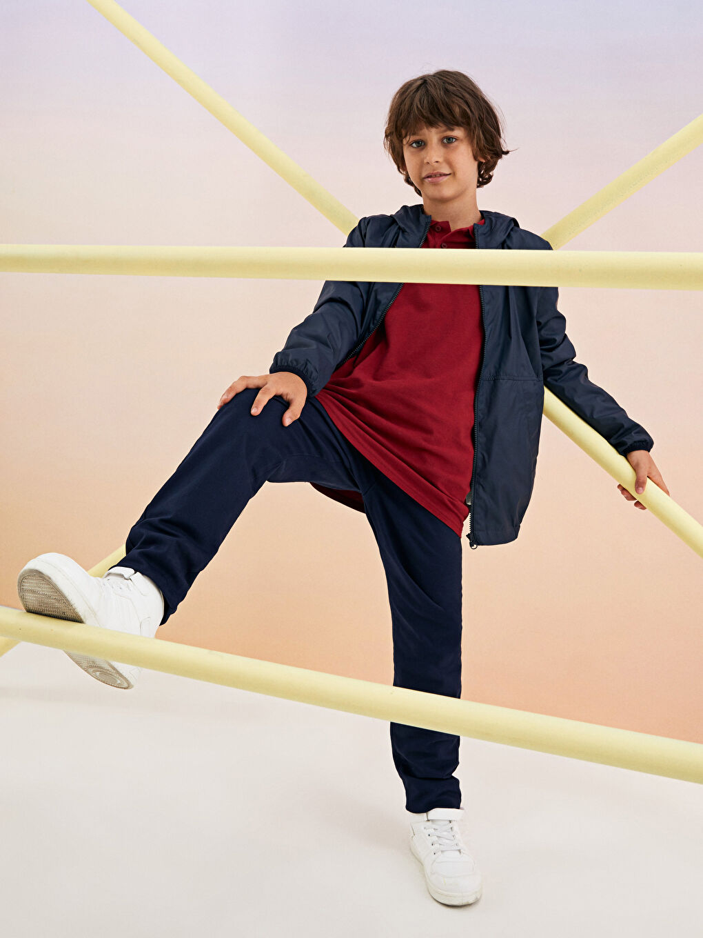 LCW Kids Hooded Basic Boy Raincoat -W20034Z4-HRZ