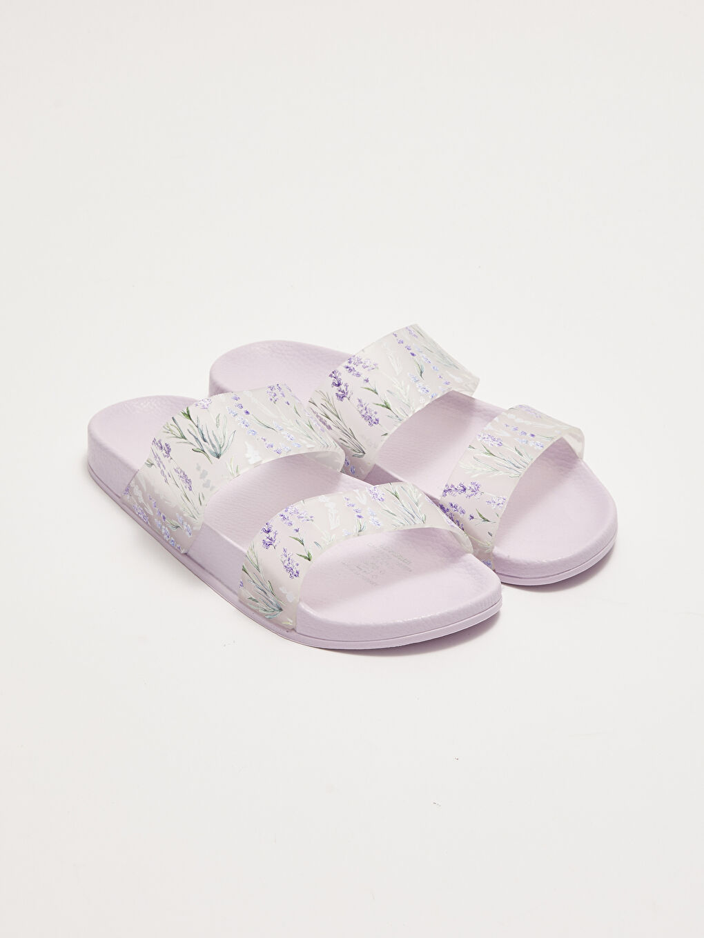سليبر مطبوع بلون اللافندر مزدوج للسيدات