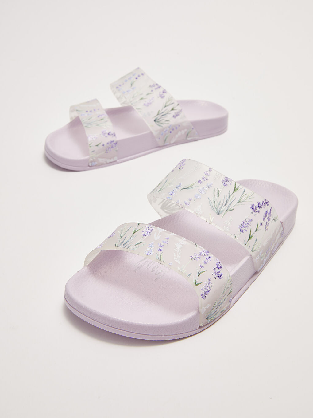 سليبر مطبوع بلون اللافندر مزدوج للسيدات-2