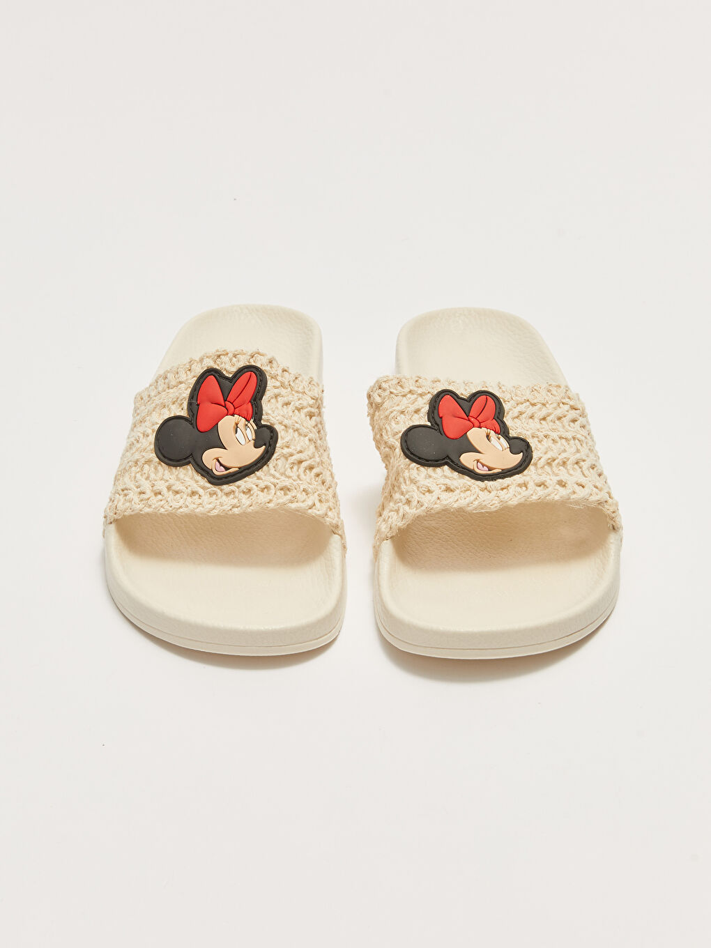 Bej Minnie Mouse Lisanslı Kadın Terlik-2