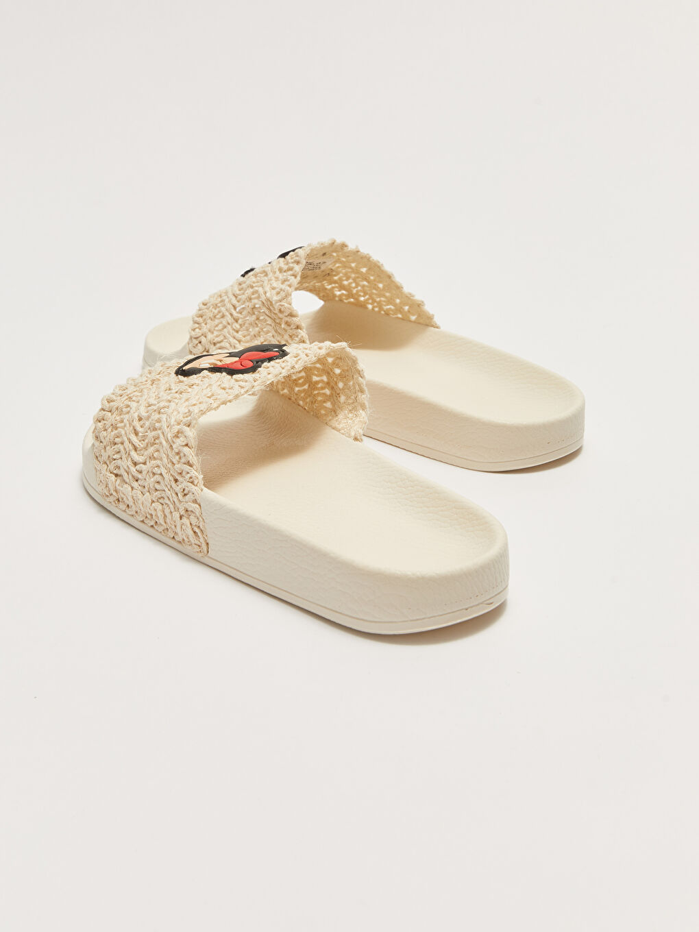 Bej Minnie Mouse Lisanslı Kadın Terlik-4