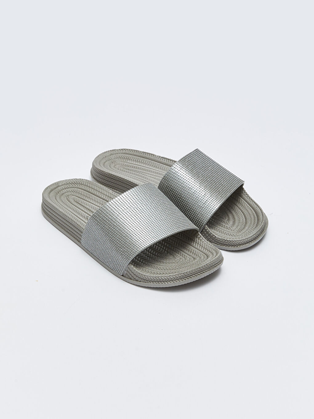Gri Tek Bantlı Kadın Terlik