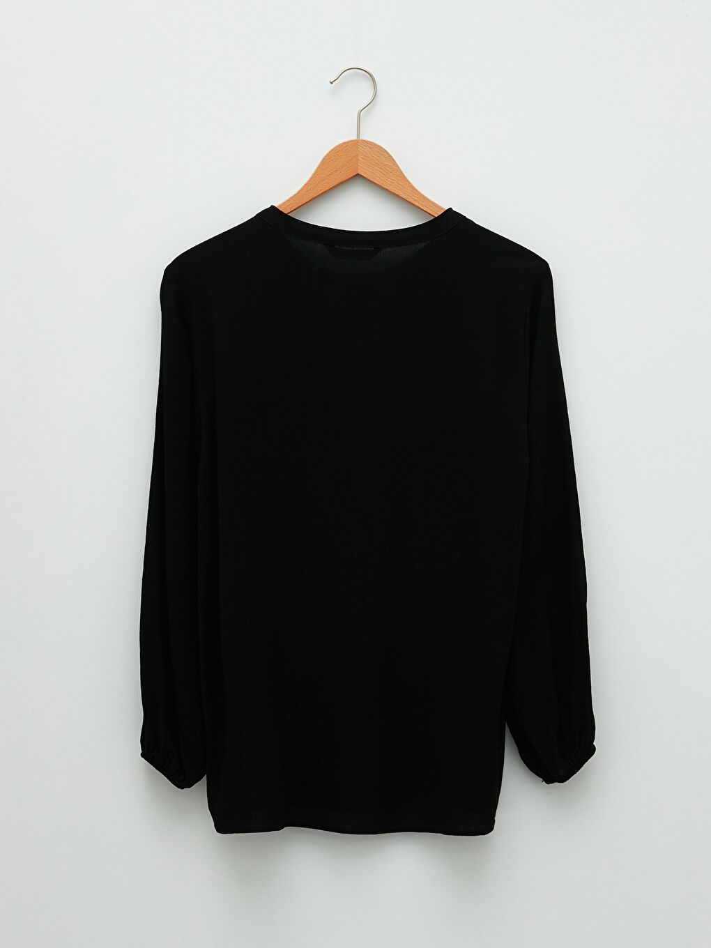 Tie Neck Regular Long Sleeve Viscose Women's Blouse-6