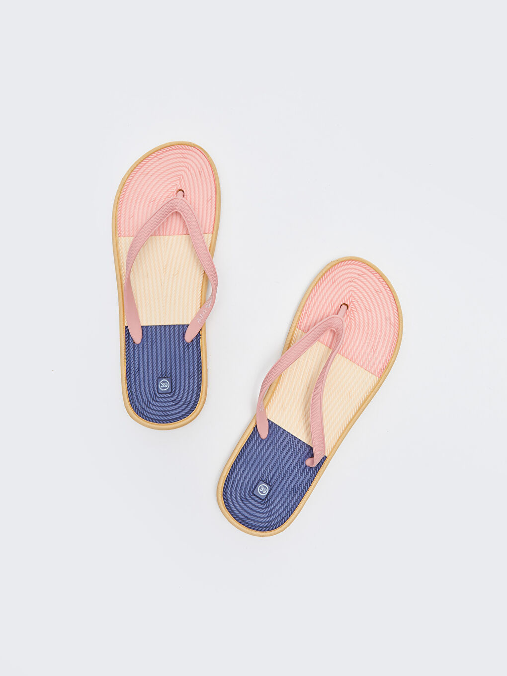 Color Block Flip-Flops Women's Beach Slippers -S2DK75Z8-F9C