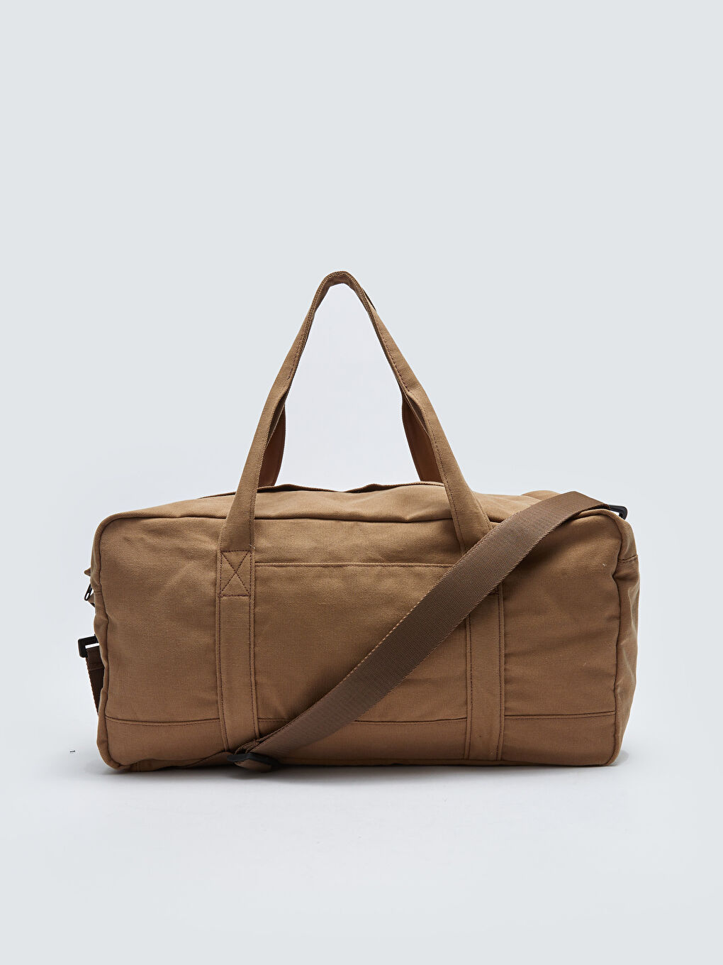 Bej Düz Erkek Kanvas Valiz-2