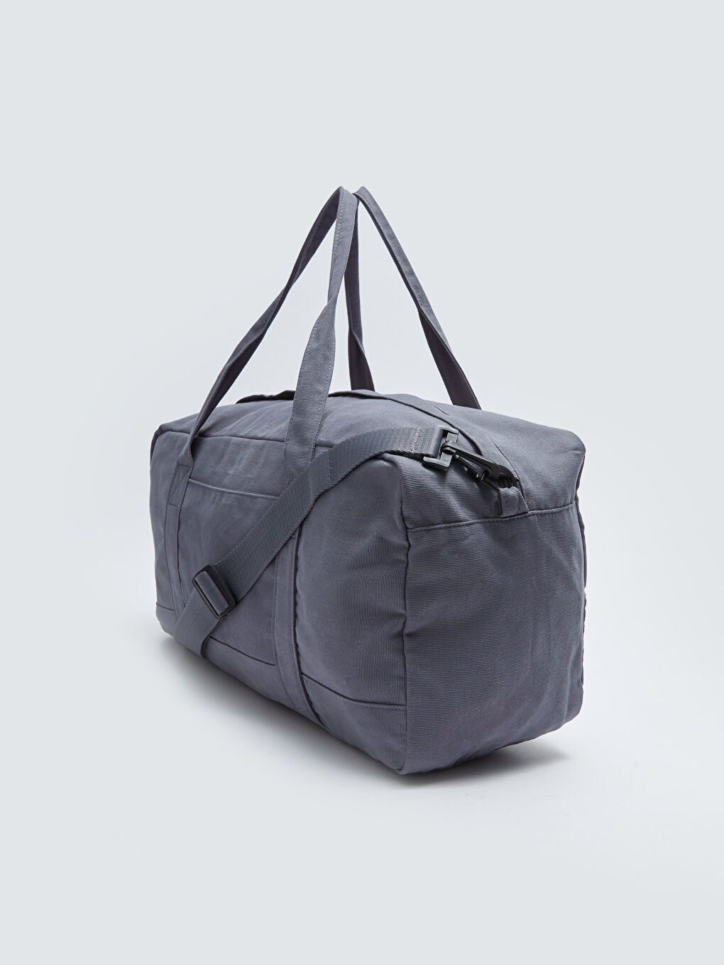 Gri Düz Erkek Kanvas Valiz-3