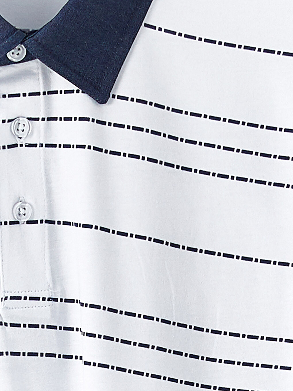 Rollkragen Kurzarm Gestreift Herren T-Shirt-7