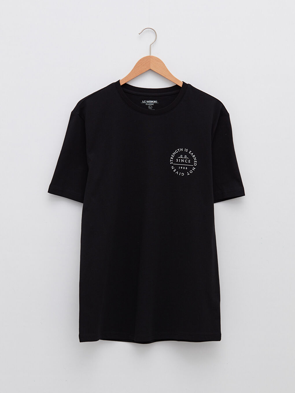 Crew Neck Short Sleeve Printed Combed Cotton Men's T-shirt-5