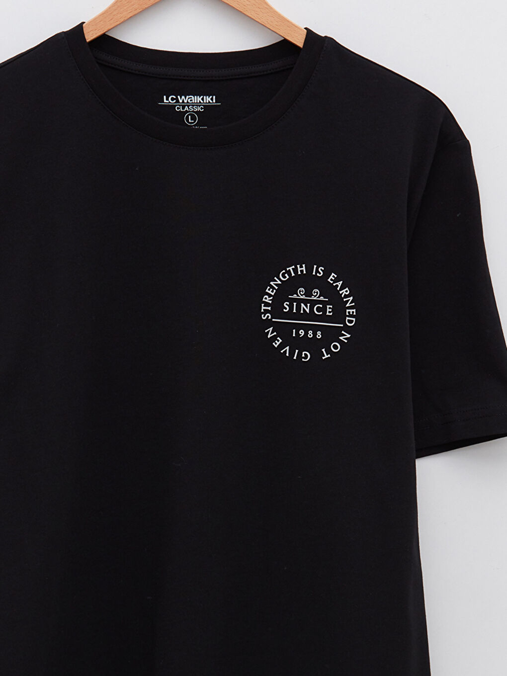 Crew Neck Short Sleeve Printed Combed Cotton Men's T-shirt-7