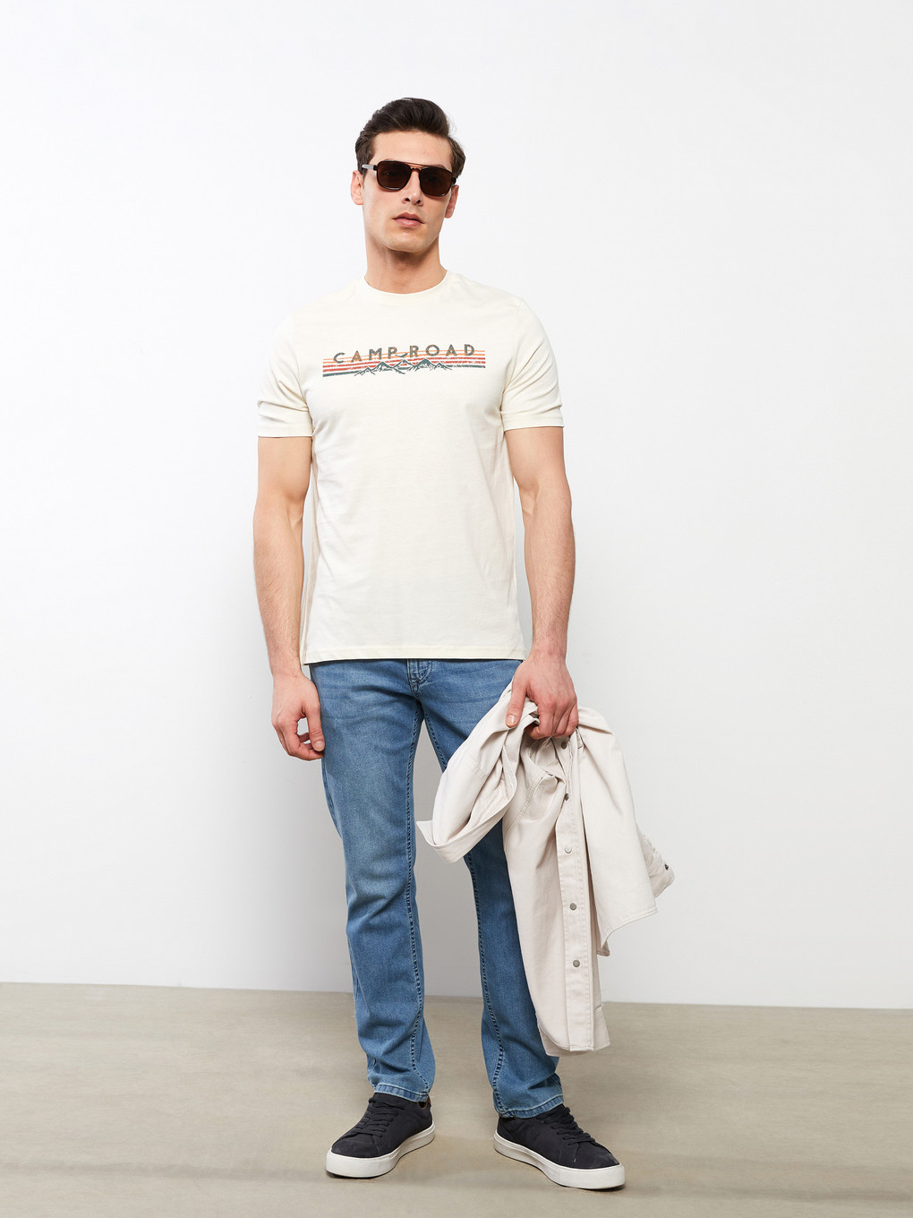 SOUTHBLUE Crew Neck Short Sleeve Printed Combed Cotton Men's T