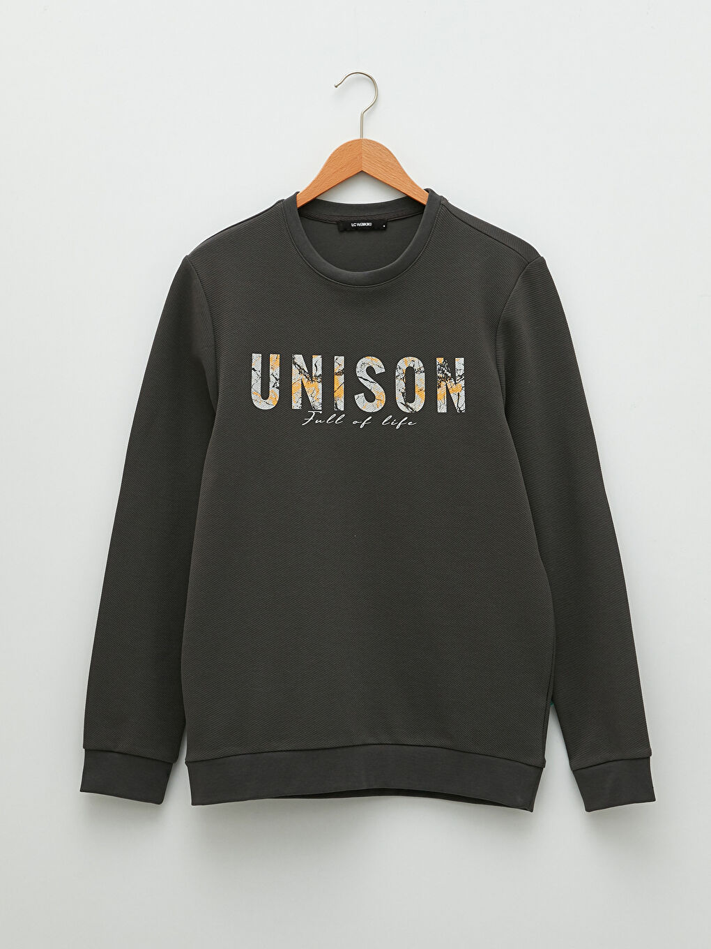 Crew Neck Long Sleeve Printed Men's Sweatshirt-5