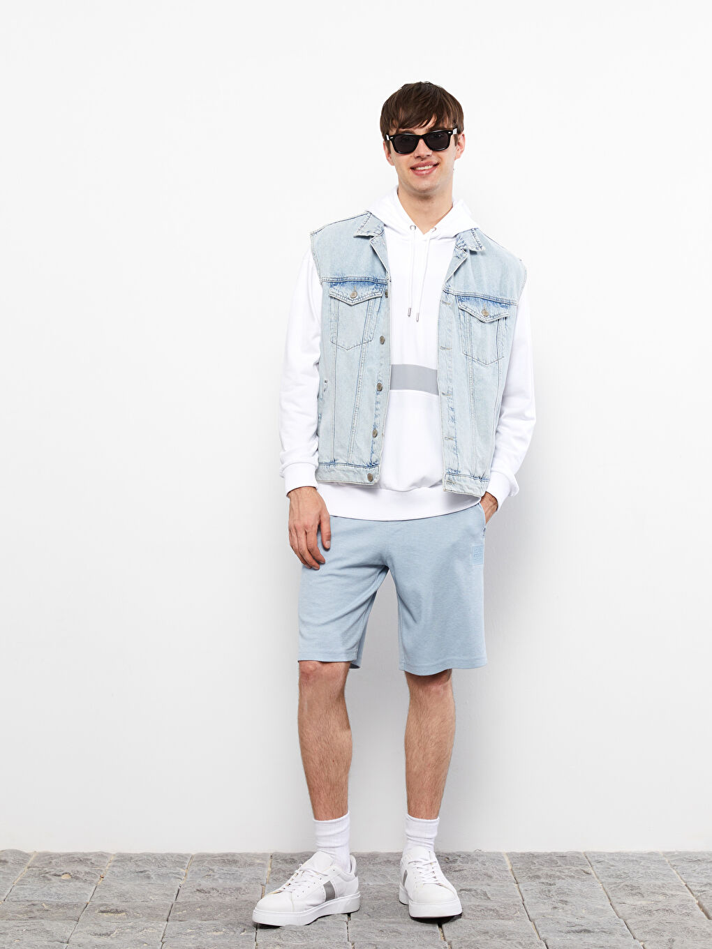 Standard Pattern Piqué Men's Shorts -S2DM08Z8-FFH