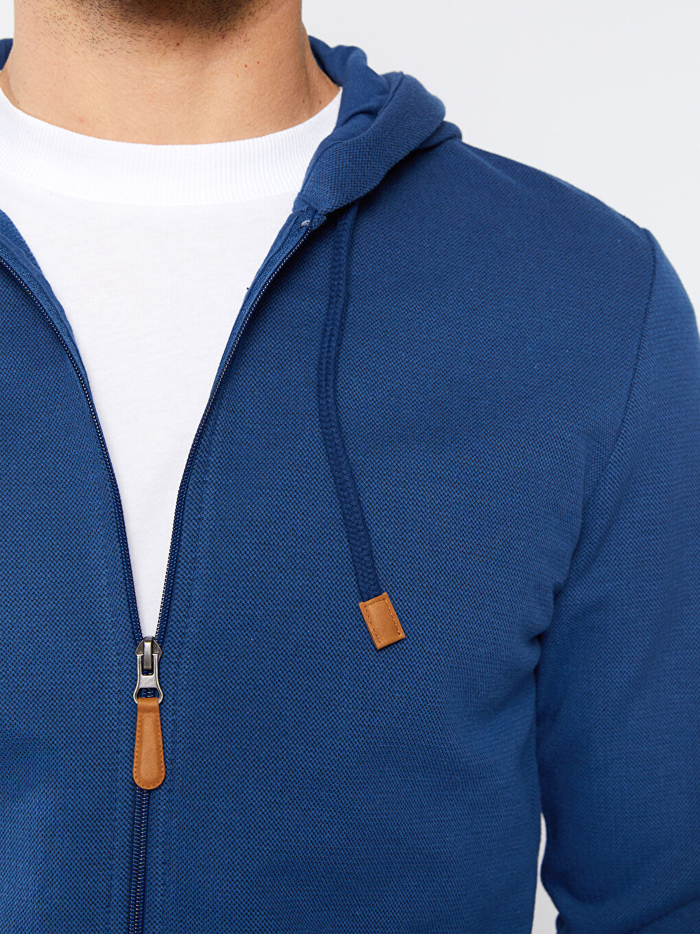 Relaxed Fit Hooded Long Sleeve Men's Sports Cardigan-3