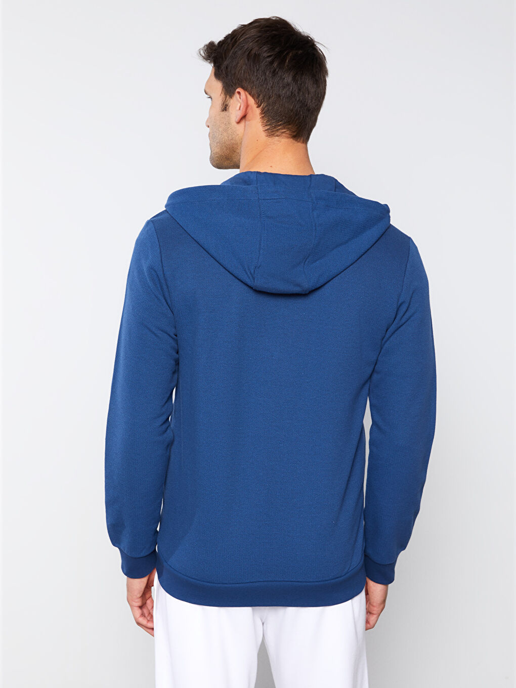 Relaxed Fit Hooded Long Sleeve Men's Sports Cardigan-4