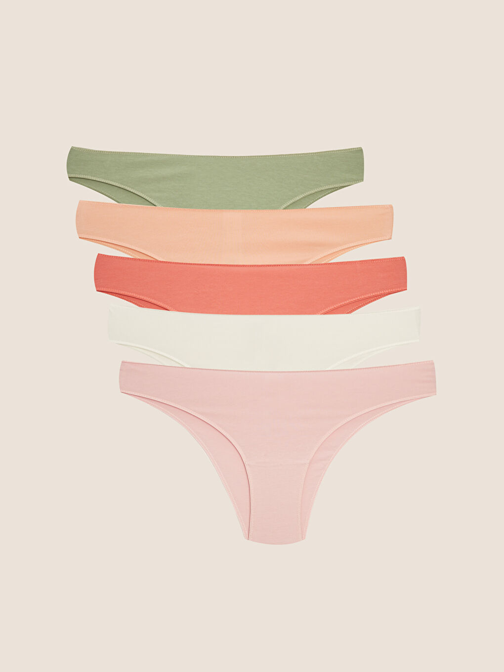 Mercan Düz Bikini Külot 5'li