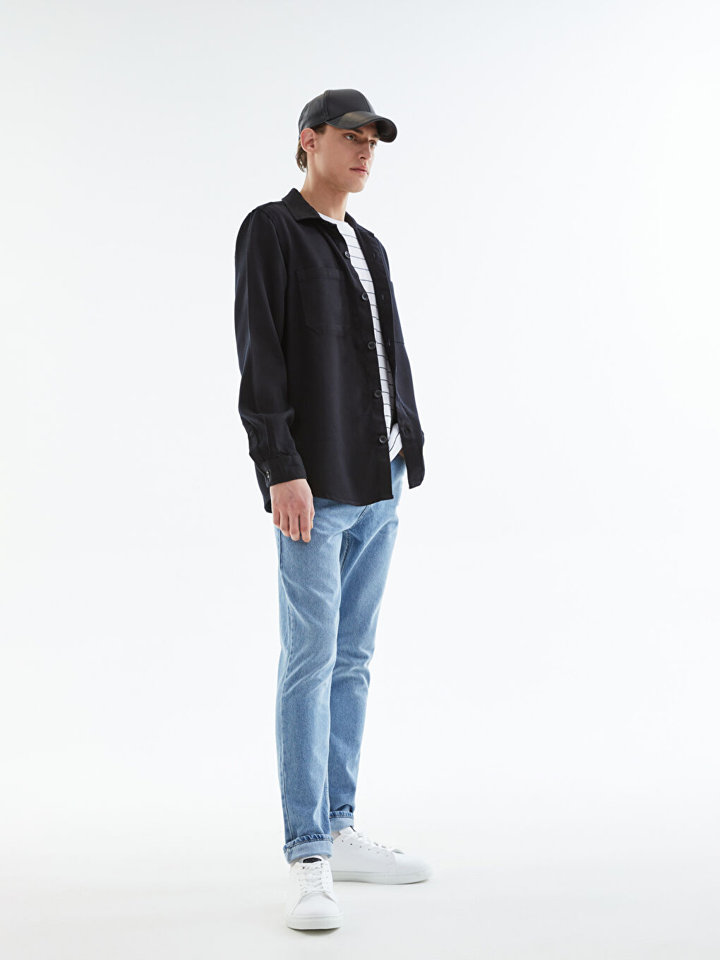 Кроссовки мужские из искусственной кожи на шнурках-2