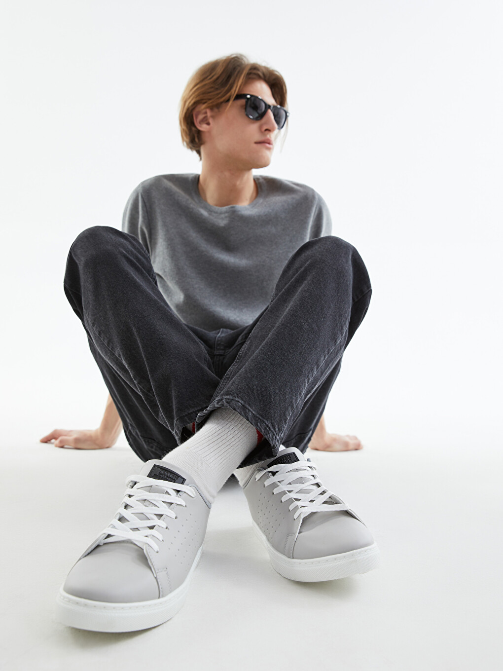 Faux Leather Lace-up Men's Trainers