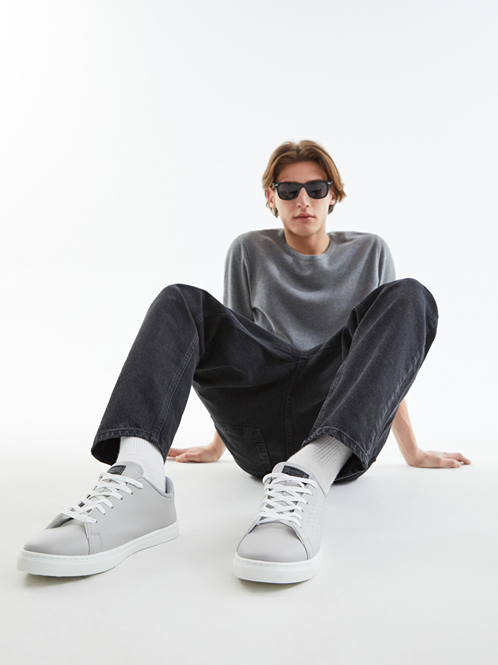 Faux Leather Lace-up Men's Trainers-1