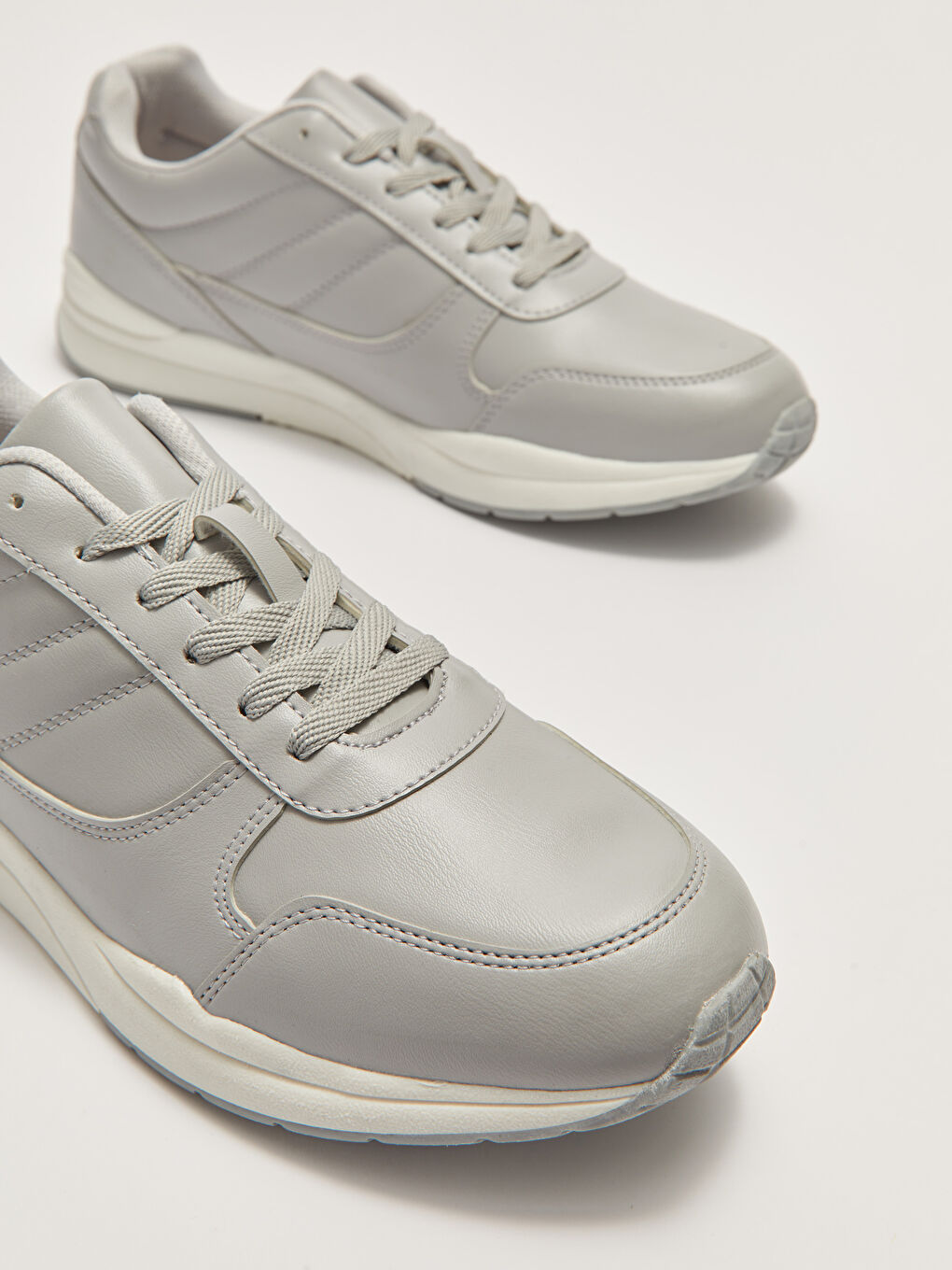 Gri Bağcıklı Erkek Spor Ayakkabı-2