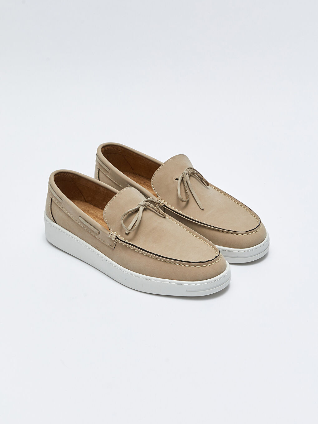 Lace Detail Decorative Stitched Men's Loafer Shoes