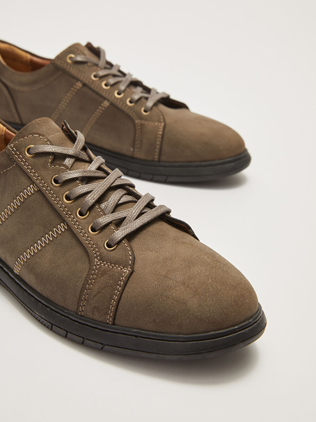 Bej Bağcıklı Erkek Klasik Ayakkabı-2