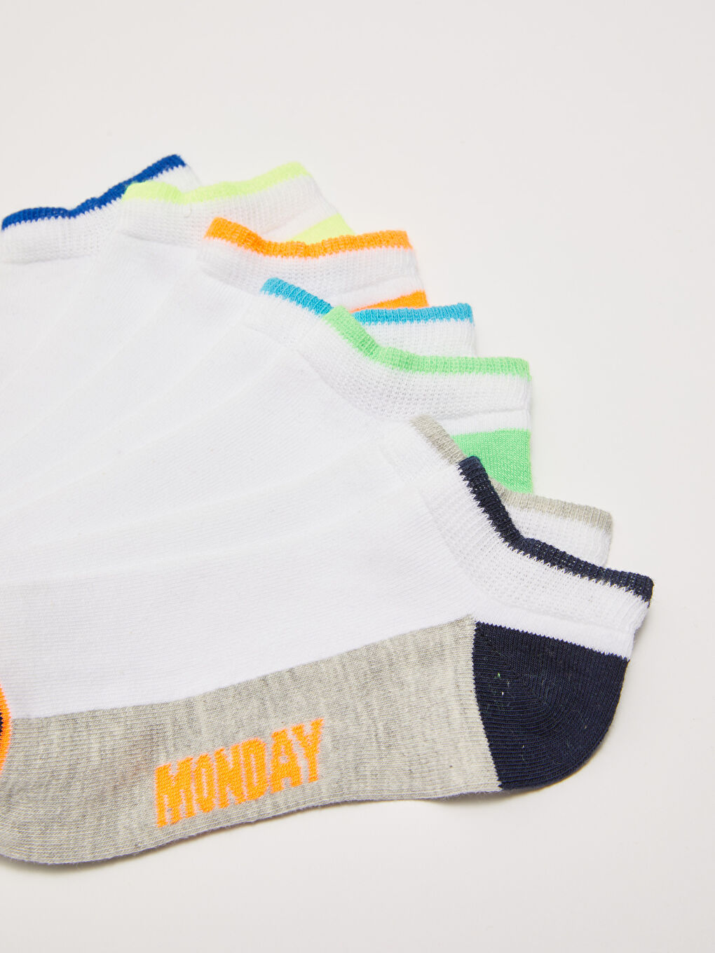 Color Block Boys' Trainer Socks 7 Pack-2