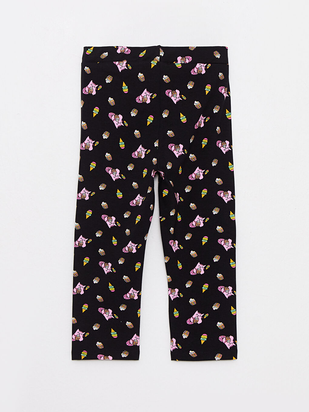 Elastic Waist Printed Cotton Girls Tights-1