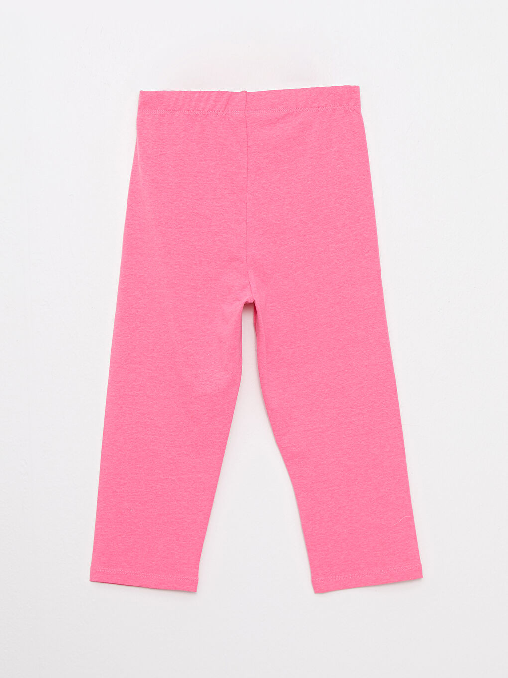 Pembe Beli Lastikli Baskılı Kız Çocuk Tayt-1