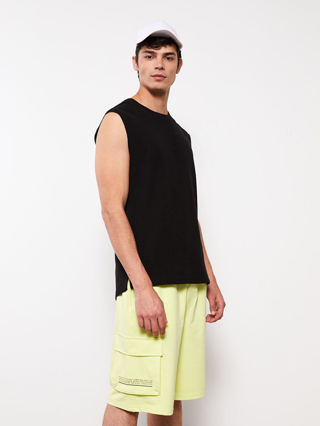 Slim Fit Knitted Men Shorts -S2DO13Z8-RRB