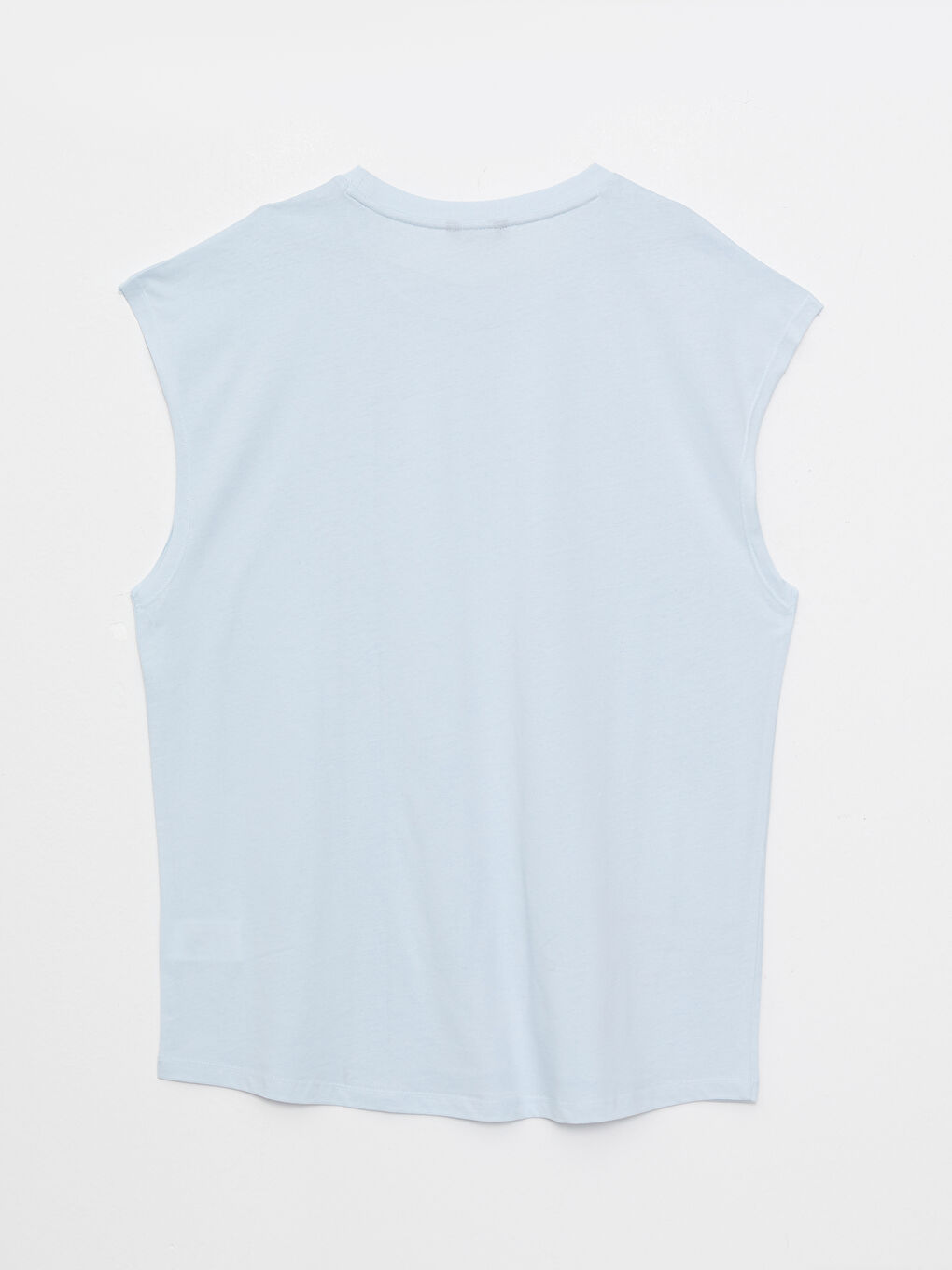 Mavi Bisiklet Yaka Baskılı Penye Erkek Kolsuz Tişört-6