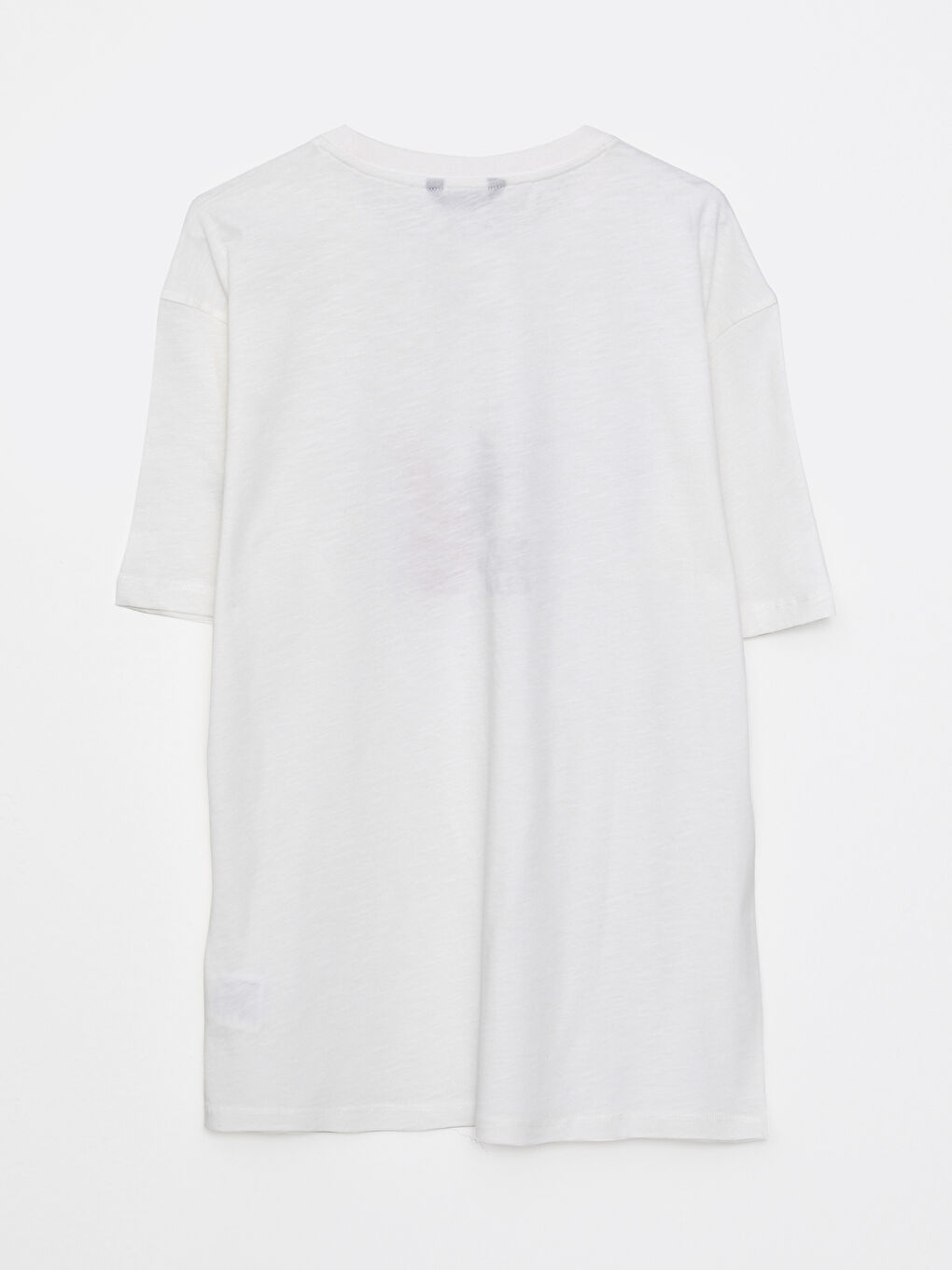 Ekru Bisiklet Yaka Kısa Kollu Baskılı Penye Erkek Tişört-1