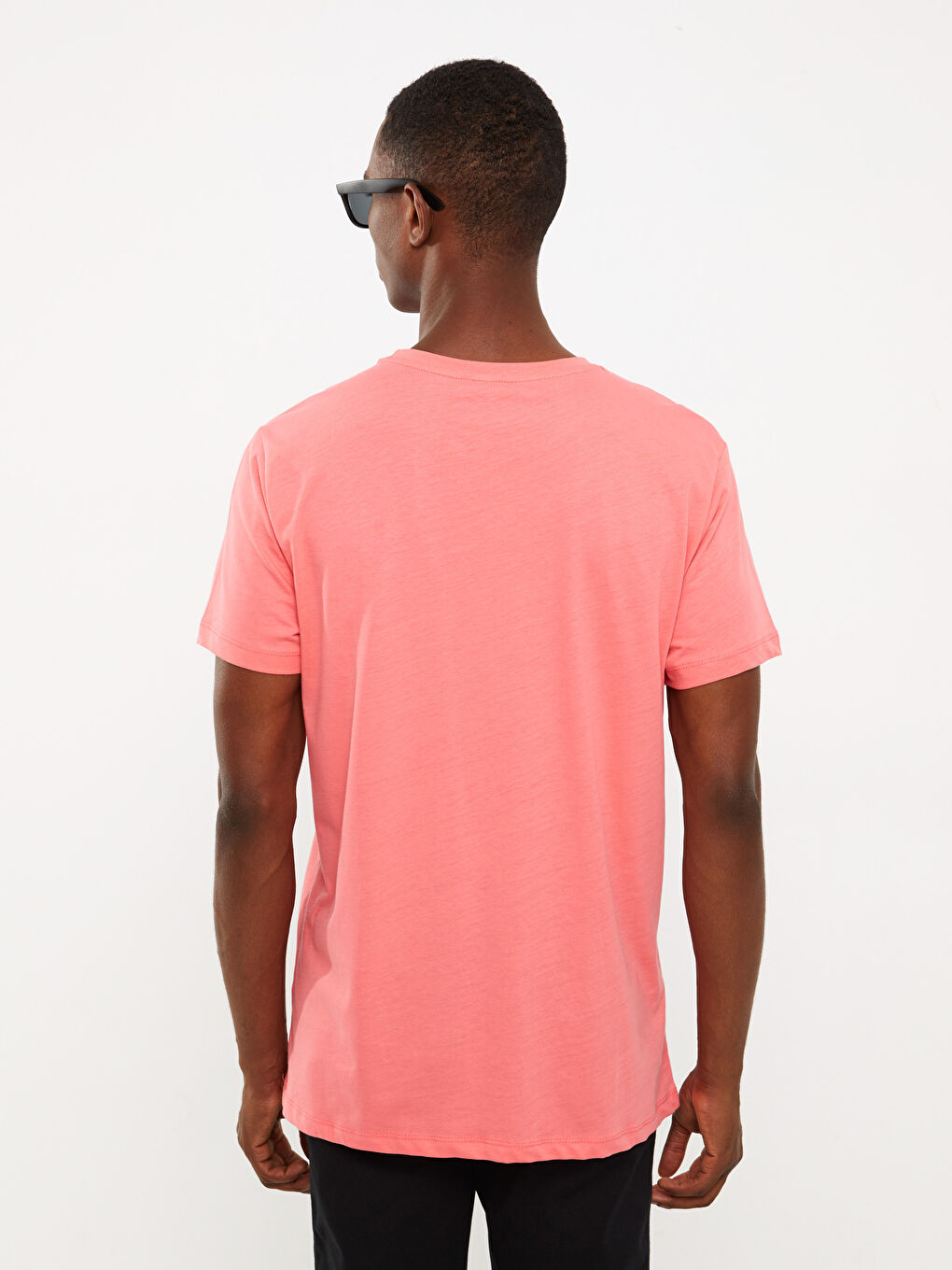 Mercan Bisiklet Yaka Kısa Kollu Baskılı Penye Erkek Tişört-4