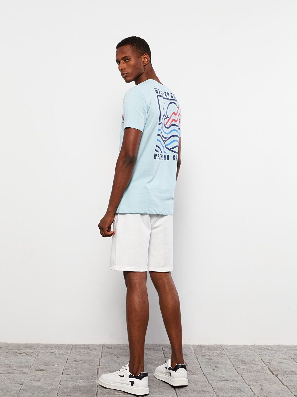 Crew Neck Short Sleeve Printed Combed Cotton Men's T-shirt-2