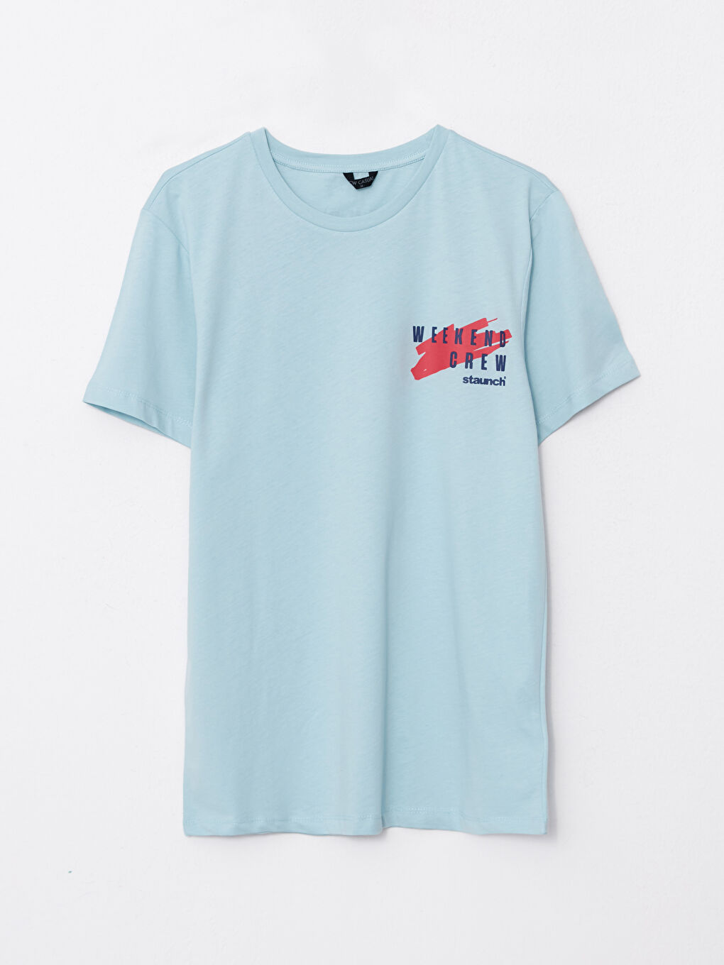 Crew Neck Short Sleeve Printed Combed Cotton Men's T-shirt-5