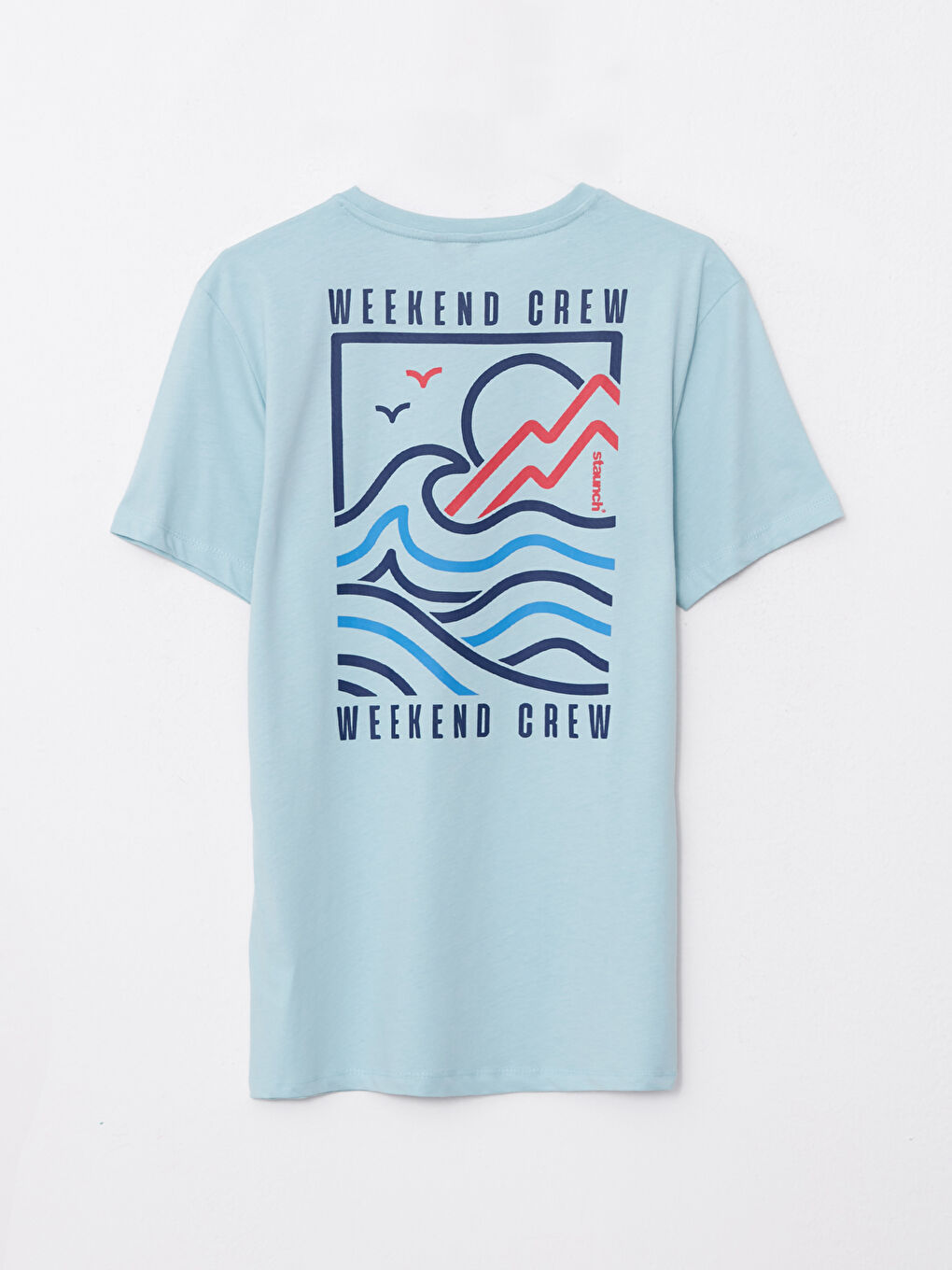 Crew Neck Short Sleeve Printed Combed Cotton Men's T-shirt-6