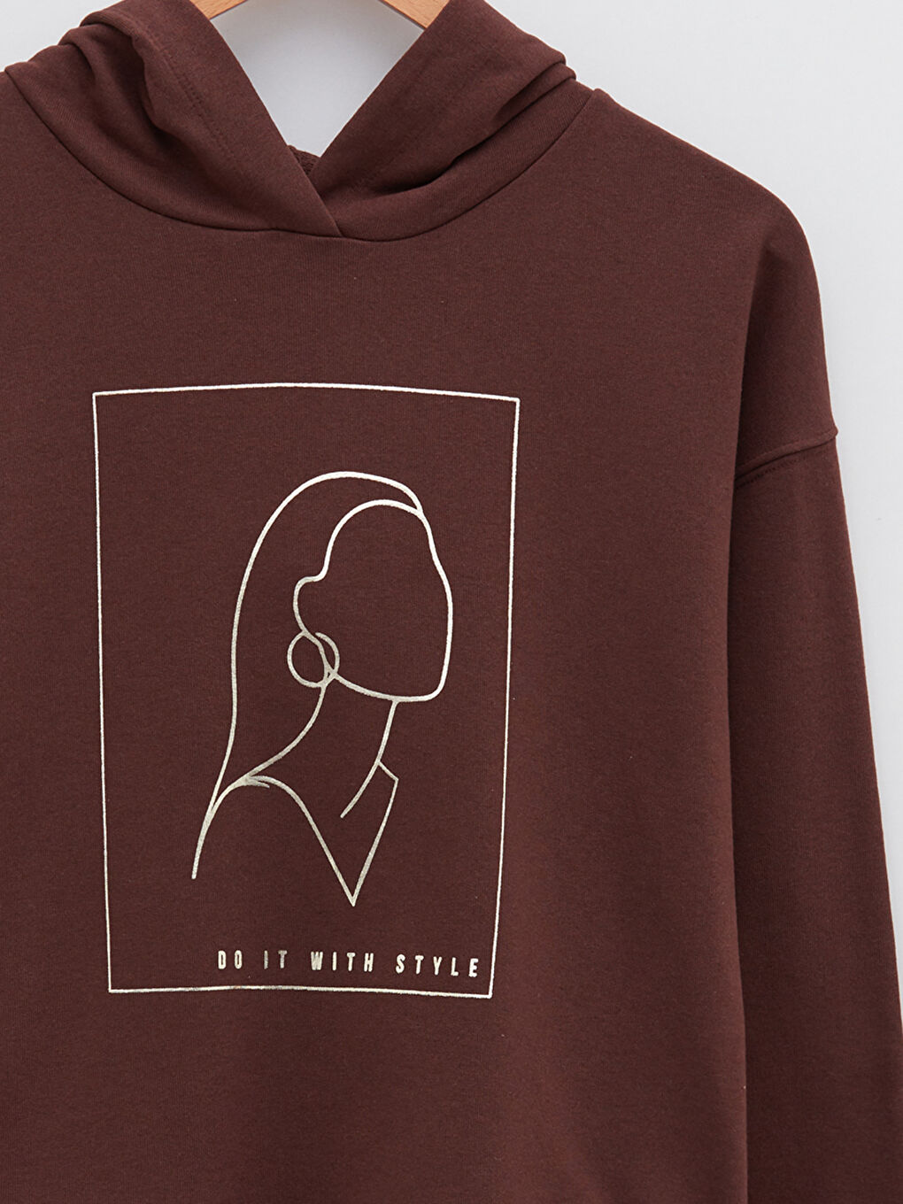 Sweatshirt à capuche imprimé à manches longues pour Femmes-6