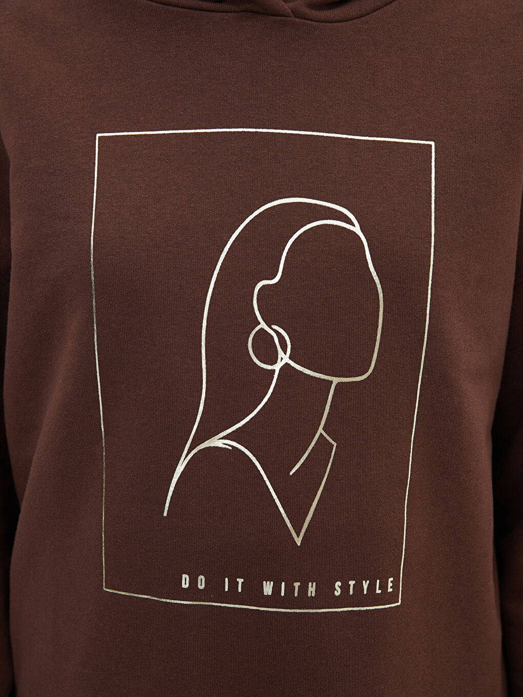 Sweatshirt à capuche imprimé à manches longues pour Femmes-2