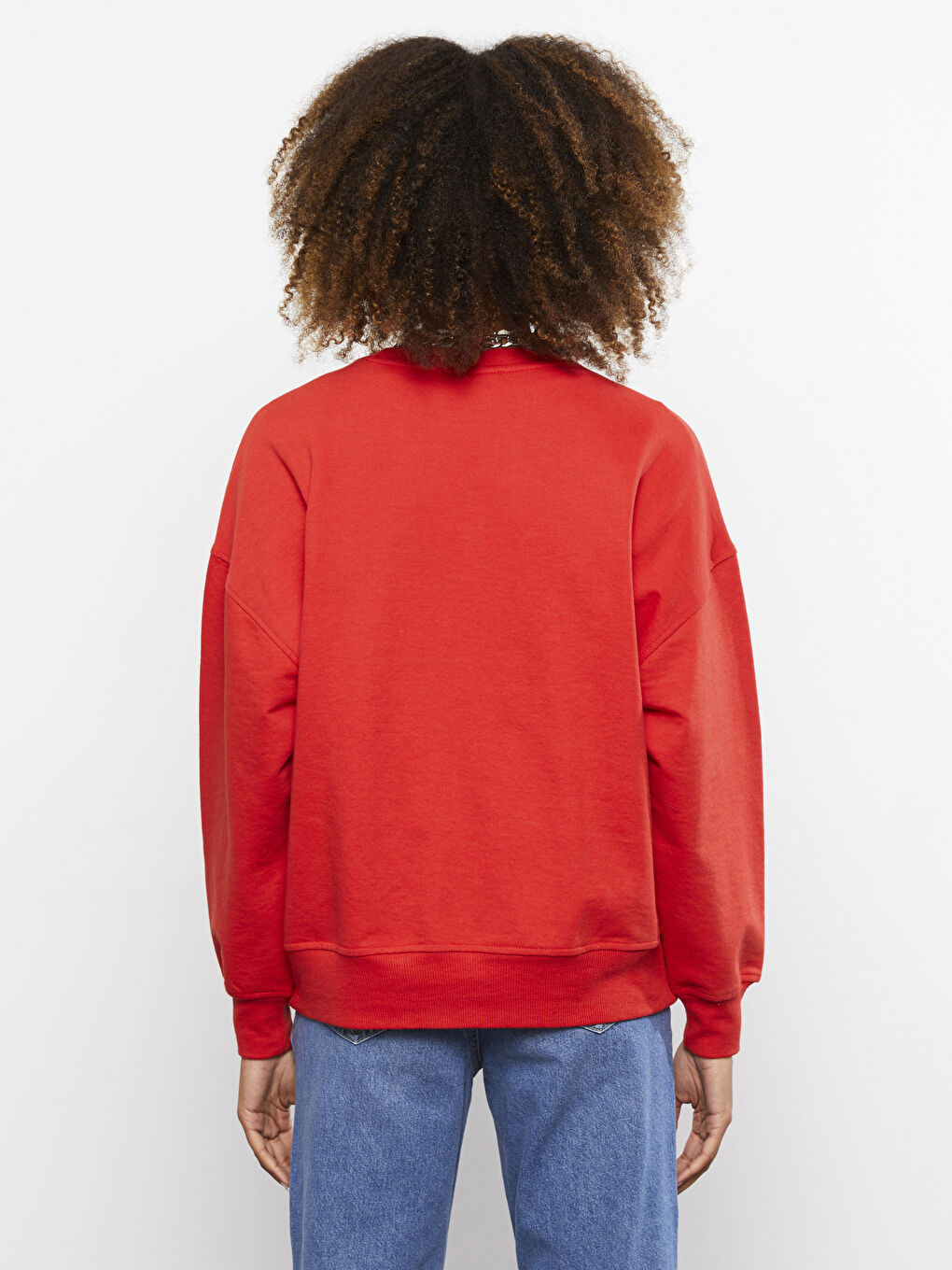 Crew Neck Text Printed Long Sleeve Women's Sweatshirt-4