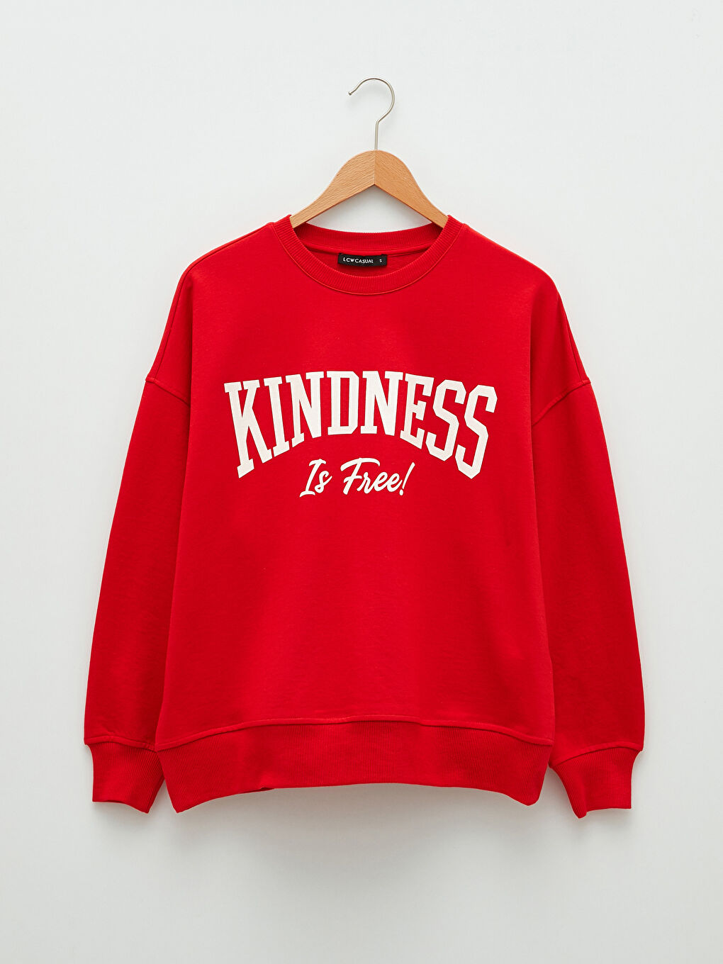 Crew Neck Text Printed Long Sleeve Women's Sweatshirt-5