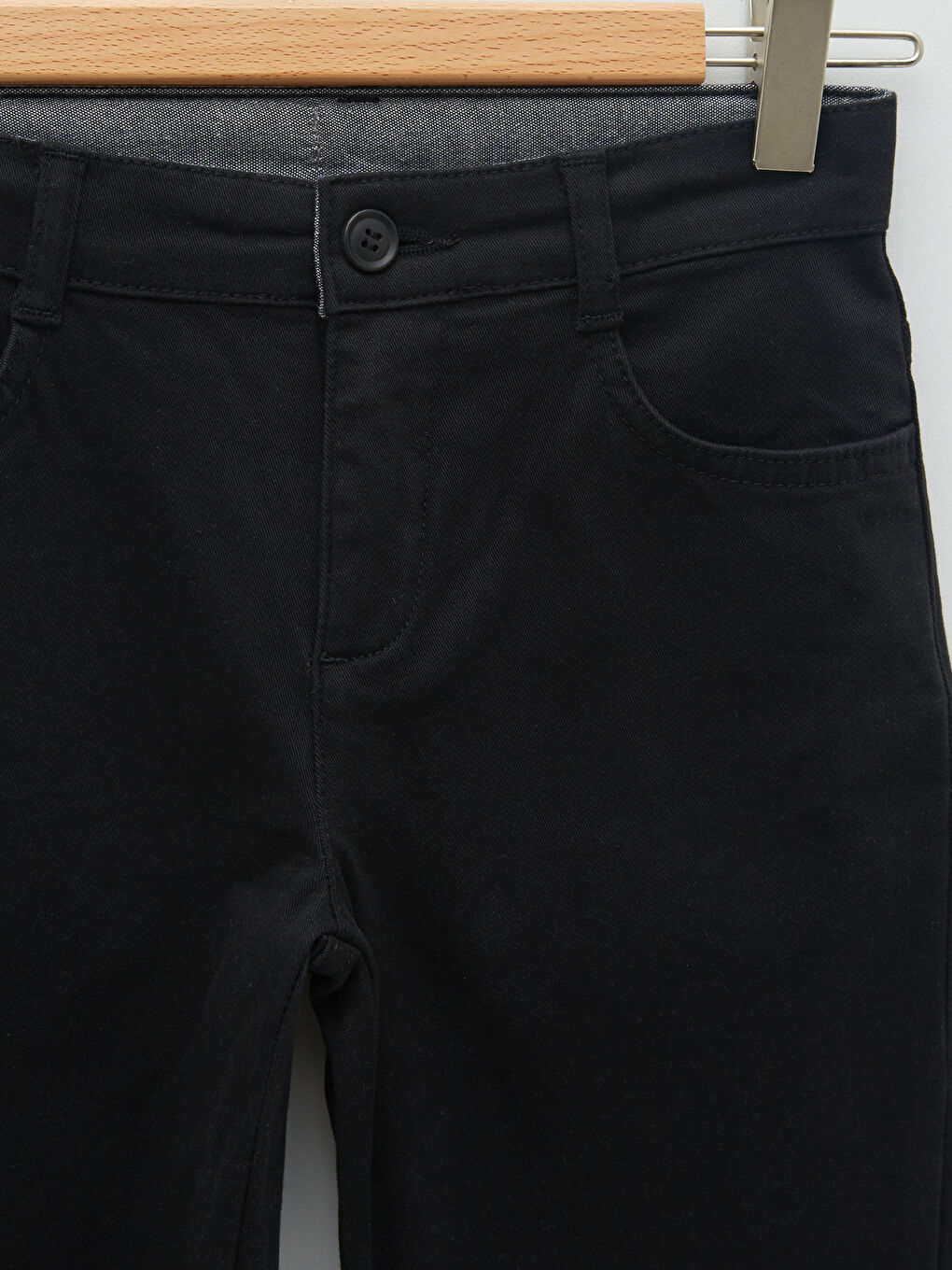 Pantalon Garçon Coupe Svelte Gabardine Basique-4